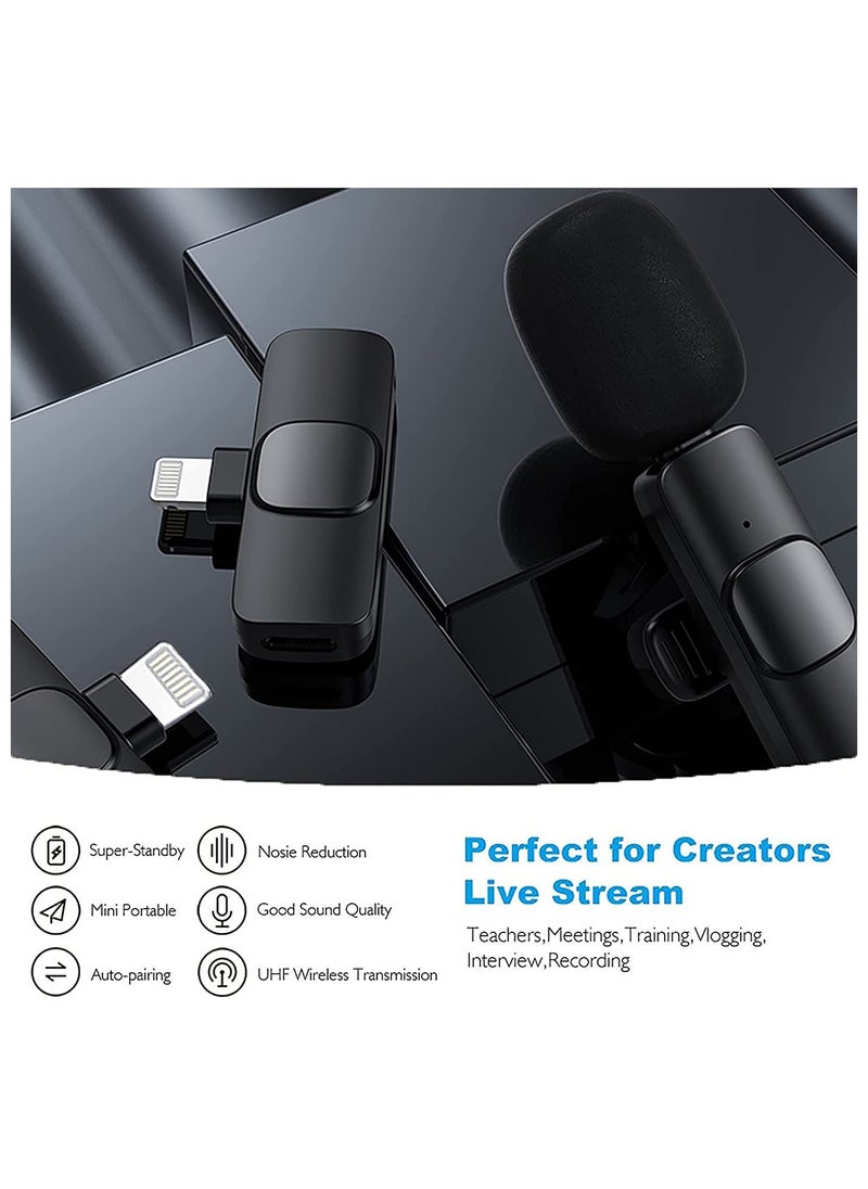 Generic 2 in 1 iphone or type-c Wireless Lavalier Microphone For IPhone, Plug Play, Portable Audio Video Recording Mic for Youtube, Live Stream, Vlog, Interview, Laptops PC  - Image 4
