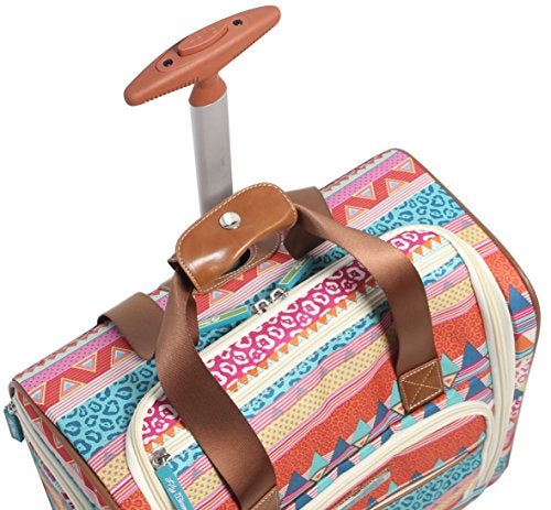 Lily Bloom Designer 15 Inch Carry On - Weekender Overnight Business Travel Luggage - Lightweight 2- Rolling Wheels Suitcase - Under Seat Rolling Bag for Women (On the Prowl) - Image 4
