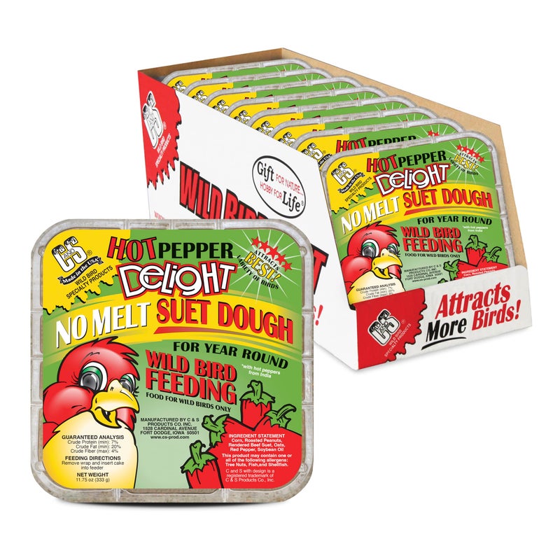 CS C&S Hot Pepper Delight No Melt Suet Dough 11.75 Ounces, 8 Pack - Image 1