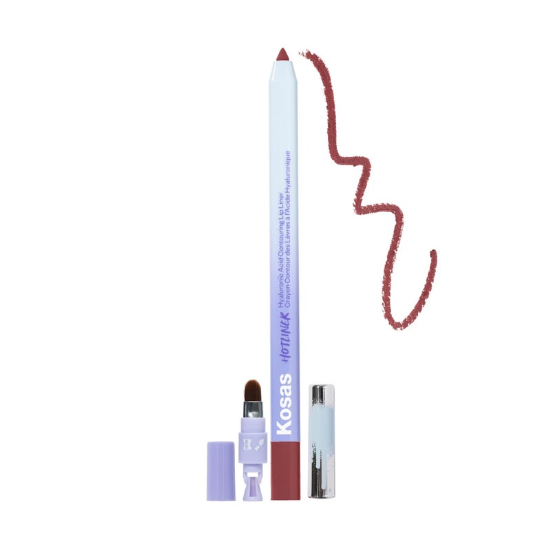 Kosas Hotliner Retractable Lip Liner Pencil with BuiltIn Brush Sharpener Easy Contouring Hydrating LongLasting Pigmented Creamy Texture for Plumping Lips Hyaluronic Acid Konjac Beyond - Image 2