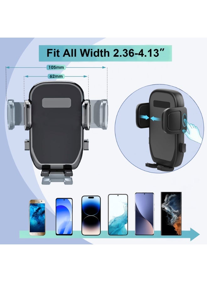 Car Cup-Holder Phone Mount with Long Arm – Expandable Base for 10–32oz Bottles, Adjustable 2-in-1 Cell Phone Holder, Fits All Smartphones, Black - Image 4