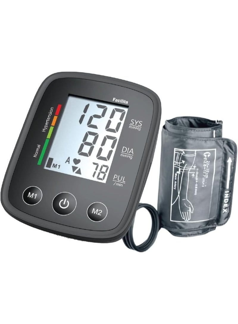 Digital Pressure Monitor – Automatic Blood Pressure Measuring Device with Large Display and Cuff