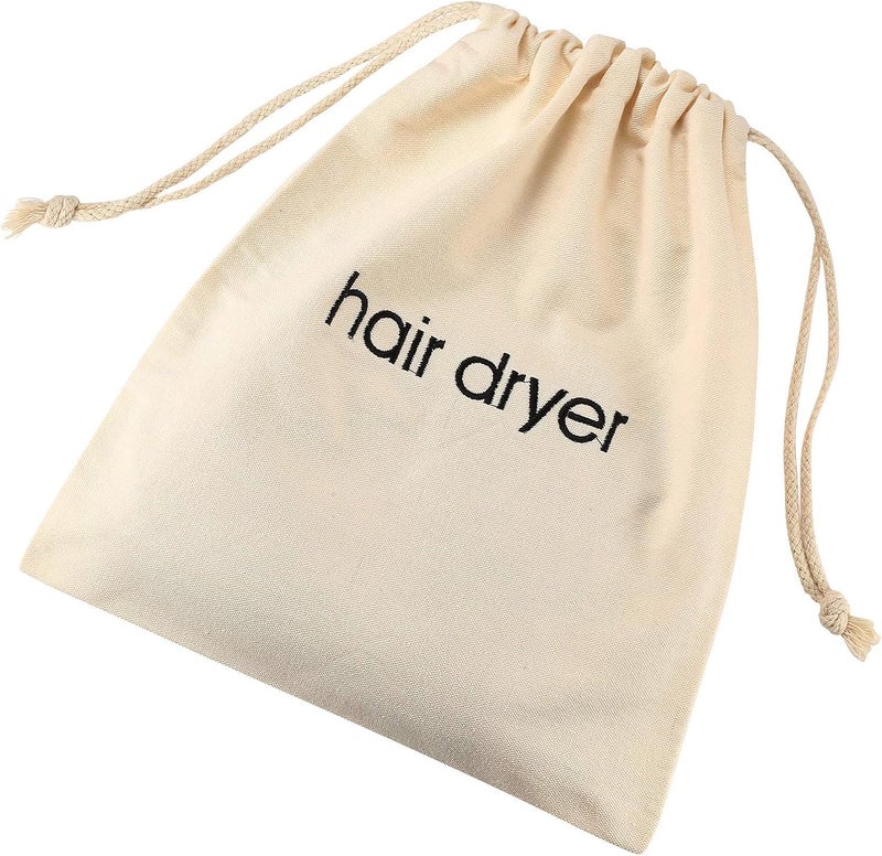 ERKXD 3 | 6 | 8 Pack Hair Dryer Bags Drawstring Bag Container Hairdryer Bag for travel bathroom (6 PCS White) - Image 5