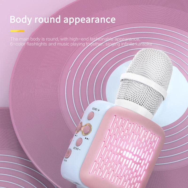 VRJTEC Kids Wireless Karaoke Microphone | Bluetooth Singing Mic with Built-in Speaker, Echo, Rechargeable & Portable Handheld Toy Mic for Boys & Girls Home Party Fun - Image 2