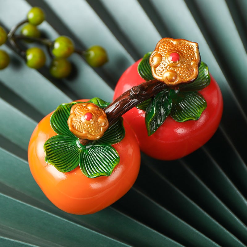 Persimmon Ruyi Creative Persimmon Peanut Color-Changing Tea Pet Boutique Ornaments Can Raise Tea Play Tea Tray Decorative Tea Set Accessories - Image 5