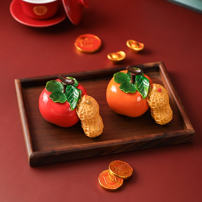 Persimmon Ruyi Creative Persimmon Peanut Color-Changing Tea Pet Boutique Ornaments Can Raise Tea Play Tea Tray Decorative Tea Set Accessories - Image 3