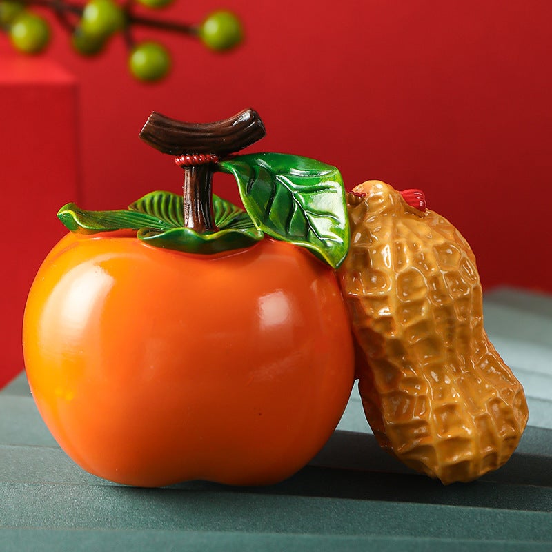Persimmon Ruyi Creative Persimmon Peanut Color-Changing Tea Pet Boutique Ornaments Can Raise Tea Play Tea Tray Decorative Tea Set Accessories - Image 1