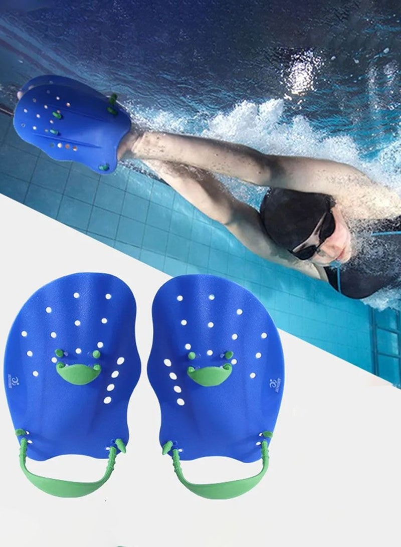 JIEHU Swimming Paddles For Diving, Swimming Training, 1 Pair of Hand Fins Improve Your Swimming Technique and Swimming Speed, Swimming Training Aid, Hand Paddles For Aquatic and Pool Swimming - Image 1