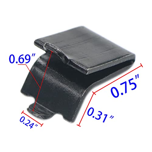 Xadnitu Adjustable Steel Pilaster Shelf Clip Support, Shelving Bracket Clips for Metal and Wood Shelves (14, Black) - Image 3