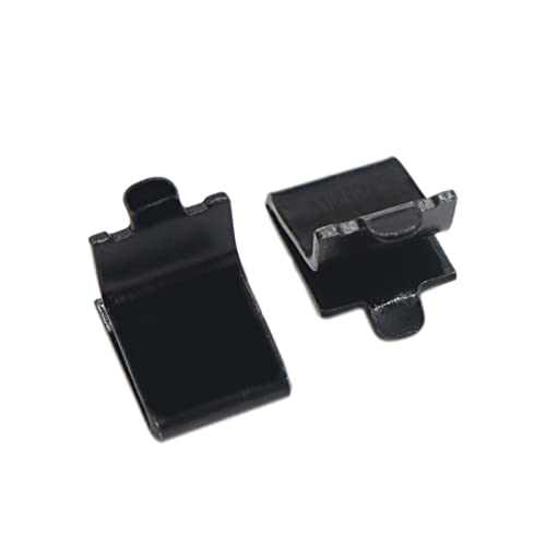 Xadnitu Adjustable Steel Pilaster Shelf Clip Support, Shelving Bracket Clips for Metal and Wood Shelves (14, Black) - Image 1