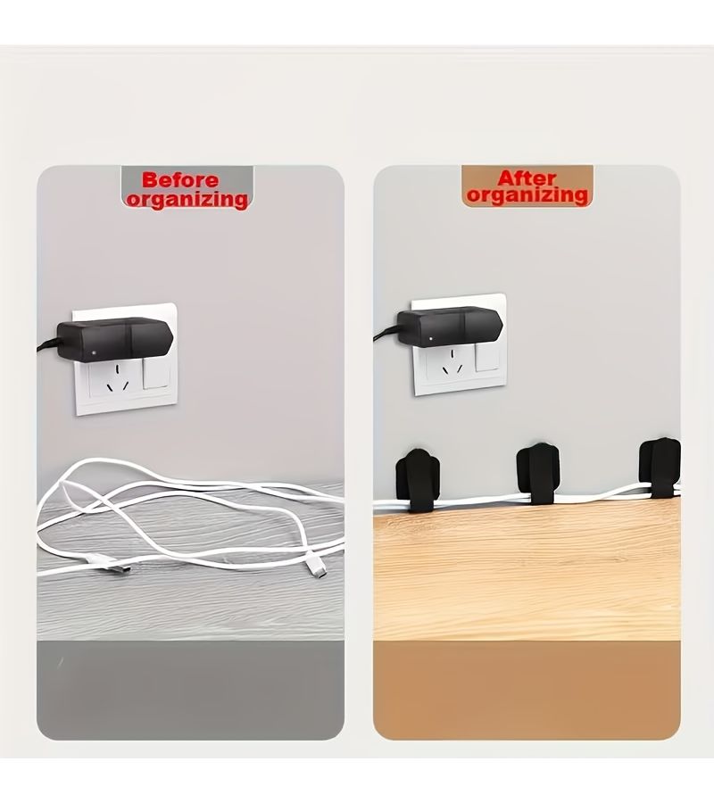 16pcs Self Adhesive Reusable Cable Ties For Cord Organization Desktop Wire Management - Image 3
