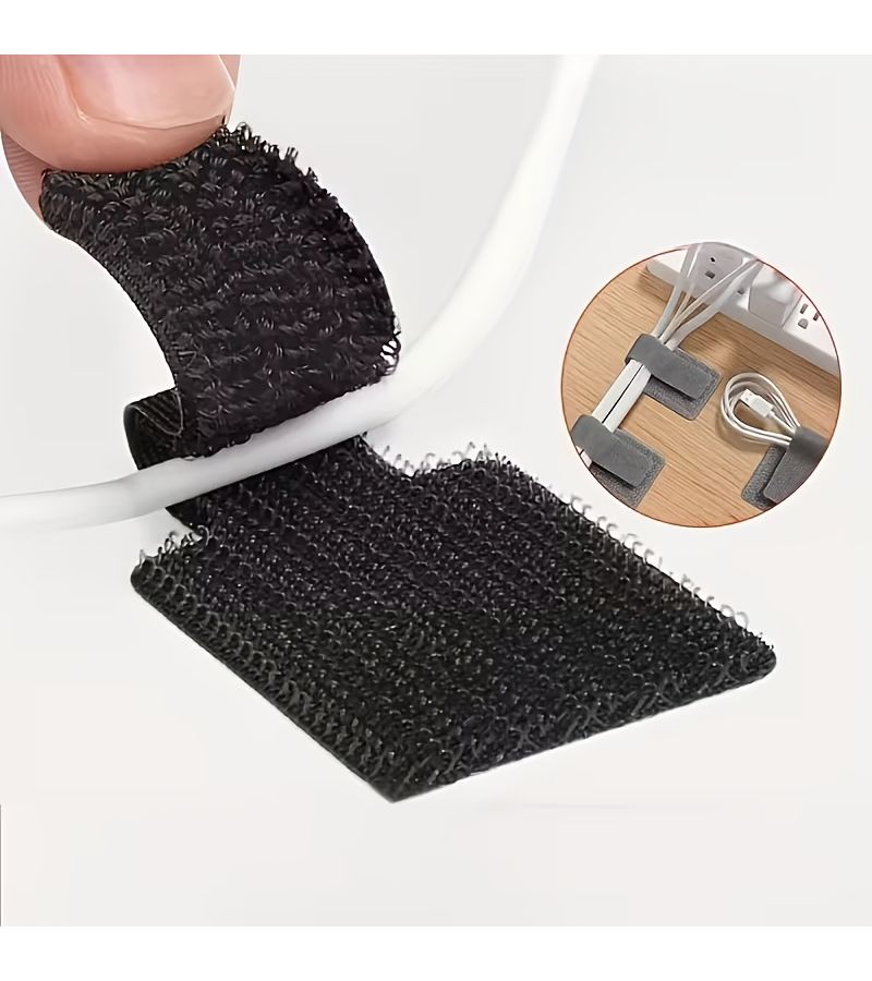 16pcs Self Adhesive Reusable Cable Ties For Cord Organization Desktop Wire Management - Image 4