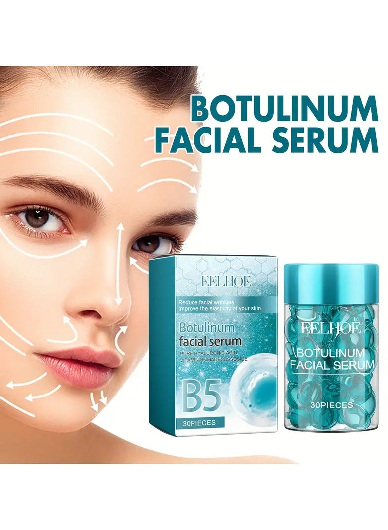 EELHOE 30pcs Botulinum Facial Serum Gel - Hydrating & Firming Skin Essence with Hyaluronic Acid, Glycerol, and Vitamin B5 for All Skin Types - Unscented, Moisturizing, and Gentle Leg Care - Image 3