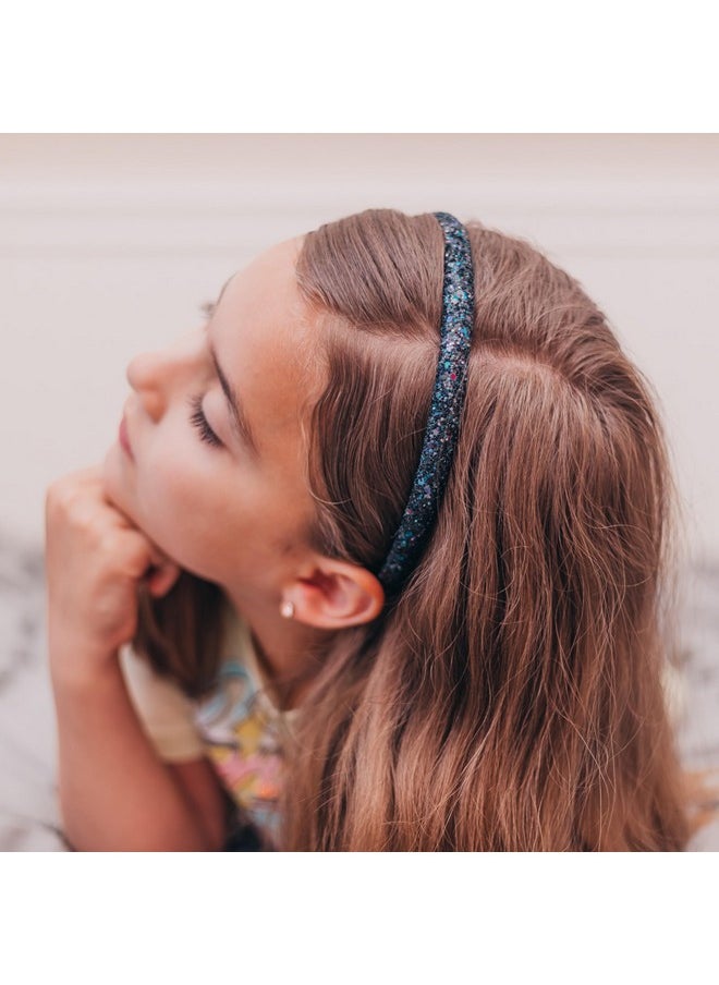 FROG SAC FROG SAC 6 Headbands for Girls - Thin Glitter Toddler Hair Accessories, Little Girl Rainbow Hair Bands, Kids Fashion Head Band Pack, Cute Sparkle Headband Accessory Set  - Image 5