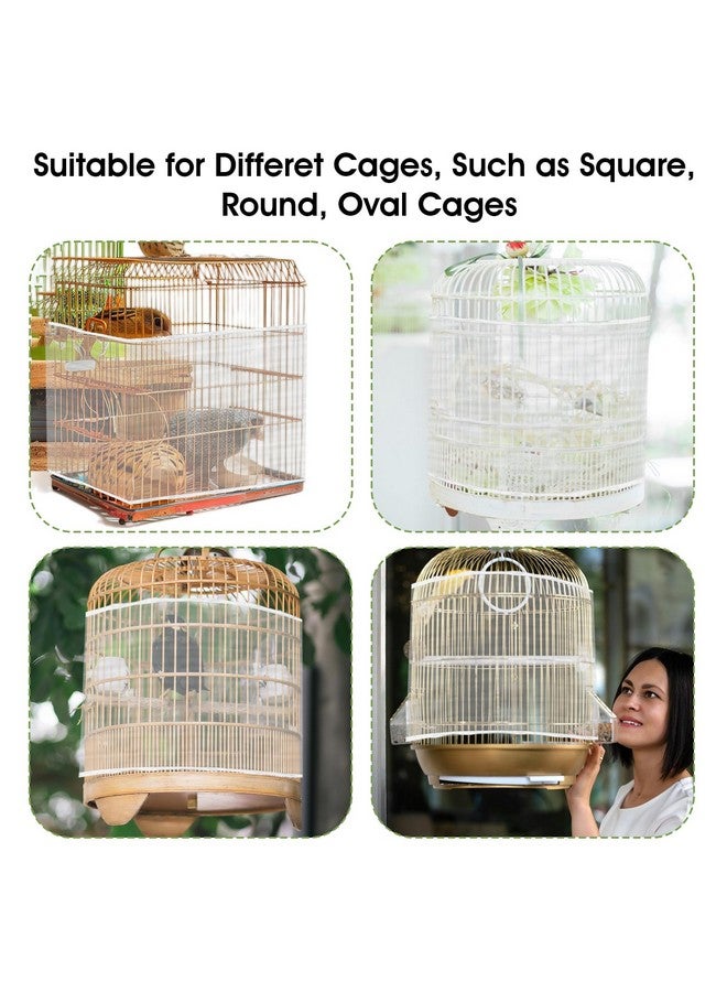 Sibba Sibba Bird Cage Seed Catcher Airy Gauze Guard Catcher Parrot Nylon Mesh Net Cover Soft Universal Birdcage Elastic Cage Net Stretchy Skirt Accessories Net Covers Pet Supplies (White)  - Image 3