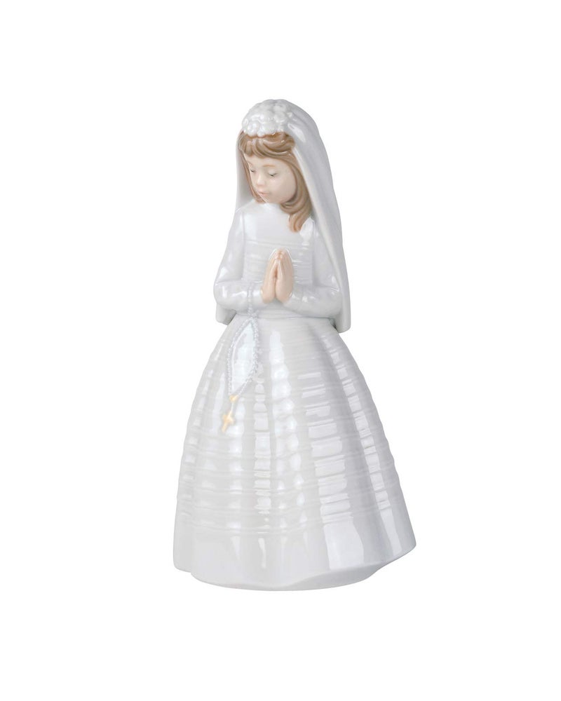 NAO Girl Praying Porcelain Communion Figure