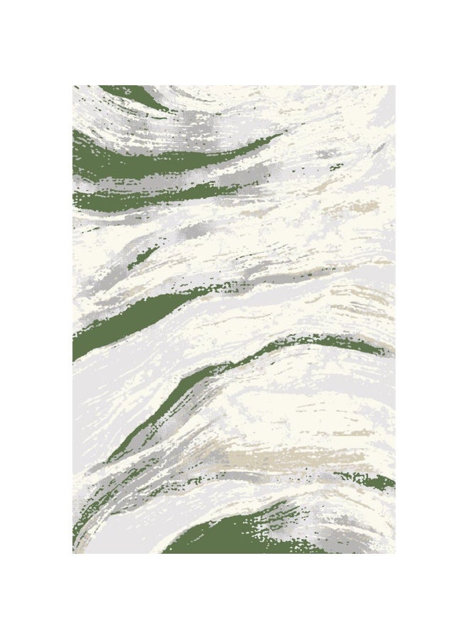 DANUBE HOME Harmony Modern Abstracts Rug | Washable Modern Rugs Style | Polypropylene + Polyester Area Rug Floor Covering | Indoor Carpet For Living Room Dining Bedroom 160X230cm-White Olv Green - Image 4
