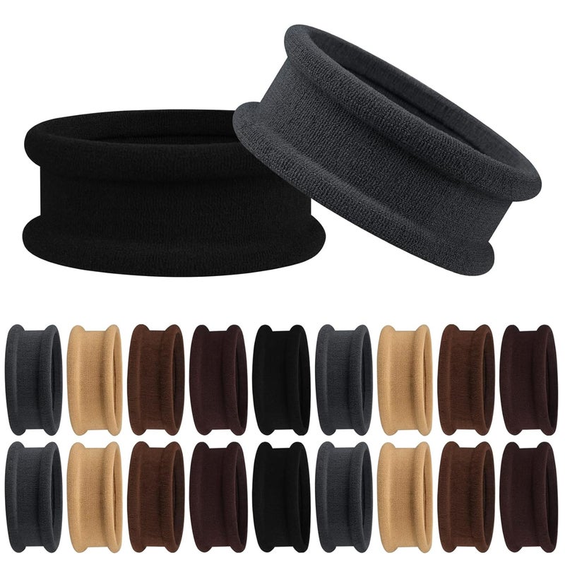 GOSICUKA Thick Seamless Hair Ties, Hair Scrunchies Elastics Hair Bands Scrunchy Large Cotton Hair Tie Rope Ponytail Holders for Thick Heavy or Curly Hair Neutral Colors 20 PCS