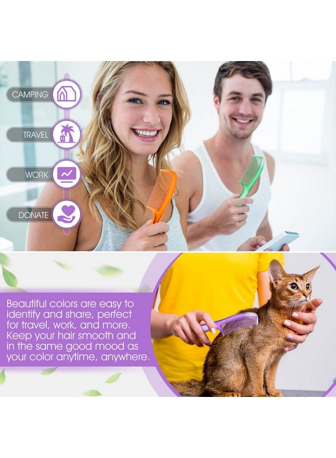 Nuogo 400 Bulk Individually Wrapped Hair Combs Disposable Hair Combs Set Colorful Hair Combs Bulk For Hotel Shelter Homeless Nursing Home Charity Church - Image 4