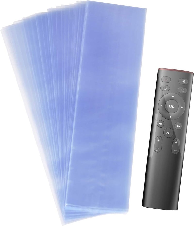 Morepack Remote Control Shrink Wrap Bags,2.4x7 Inches 100 Pieces Remote Control Cover Protector - Image 1