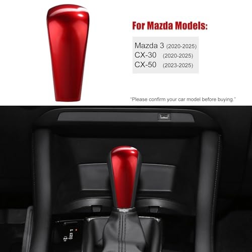 ANFOKAS Compatible with Mazda 3 CX-30 CX-50 Accessories Sporty Car Gears Gear Panel Gear Shift Knob Cover Trim Cap Interior Decoration Sticker -Carbon Fiber Style - Image 2