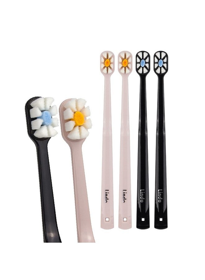 Lindo Polishing Toothbrush - for Sensitive Gums and Teeth, 12000+ Ultra Fine Bristles, Soft and Gentle, Deep Clean, Pack of 4 - Image 1