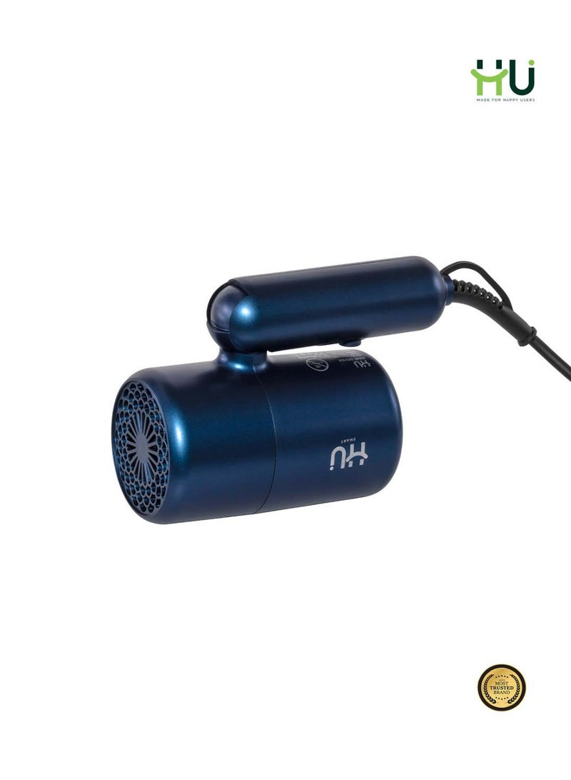 H U Hair Dryer 1200W – Compact Black Hair Dryer with 2 Speeds, Constant Temperature Control, Concentrator Nozzle & Hang Loop, Portable Hair Styling Tool - Image 4