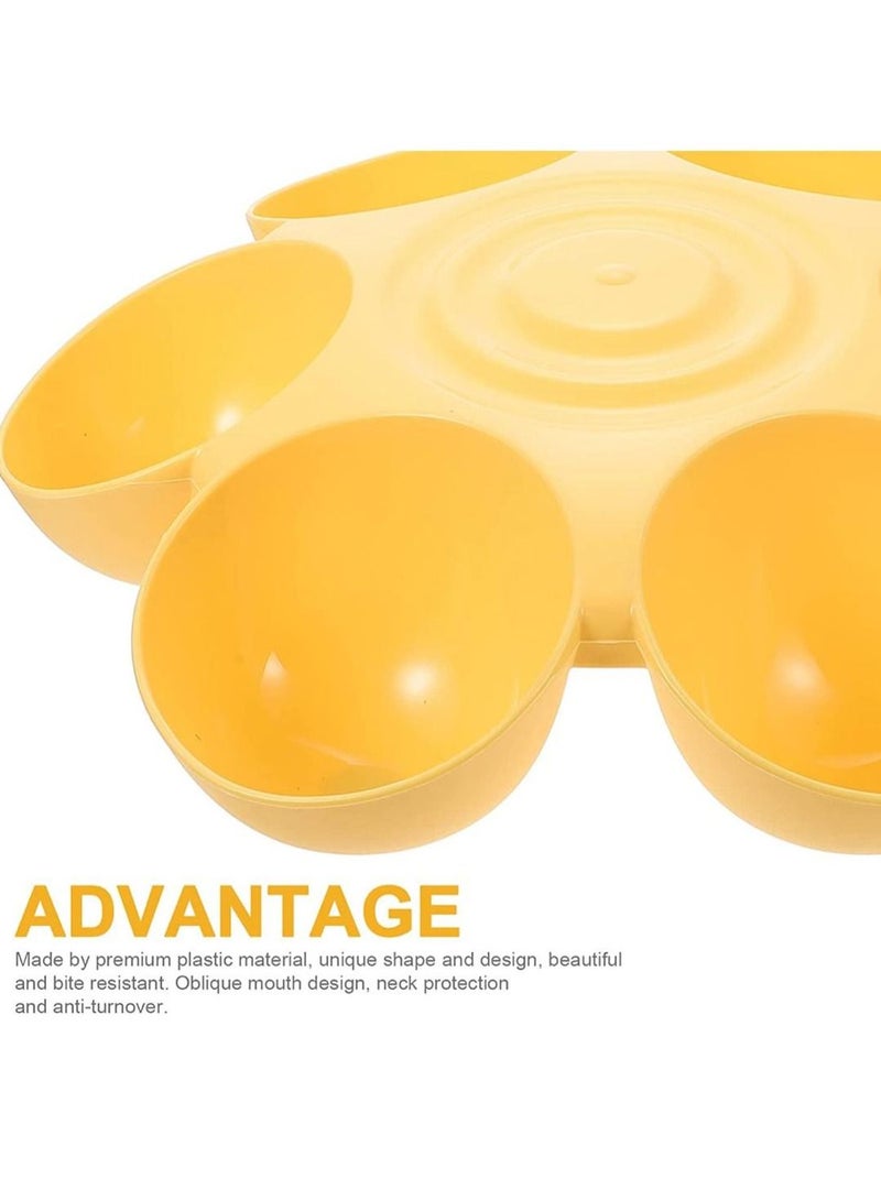 أطباق طعام القطط ، أطباق المياه ، أطباق عشاء متعددة للقطط مع 6 أوعية للقطط (ذهبي) - Image 2