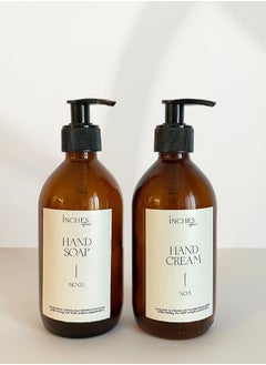 Inches Home Brown Hand Soap Dispenser Glass Set 300 ML 
