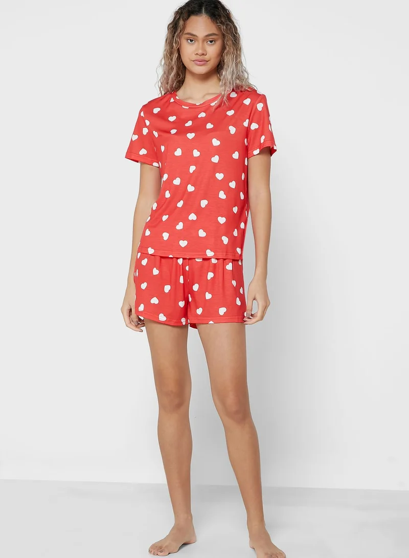 Ginger Heart All Over Print Short Set
