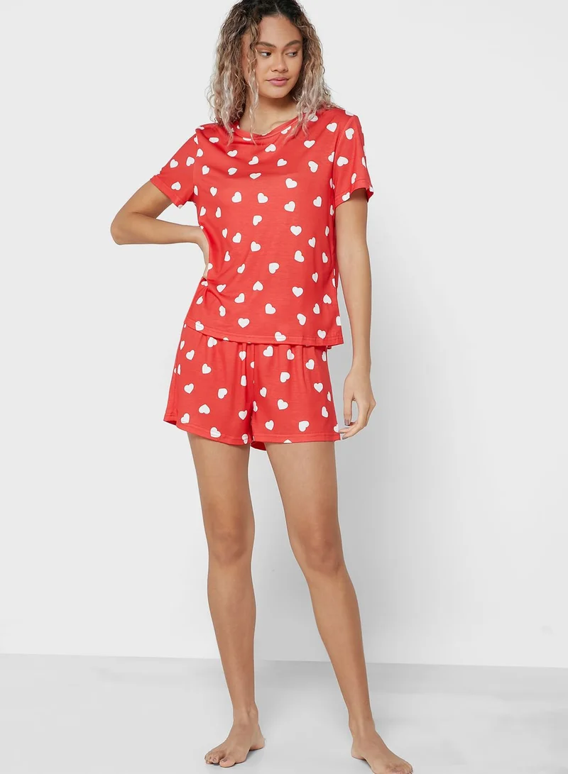 Ginger Heart All Over Print Short Set