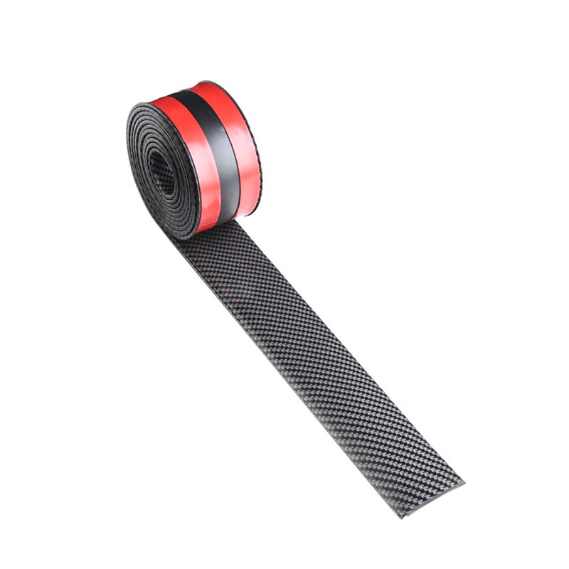 Universal Car Sticker 4D Carbon Fiber Rubber DIY Door Sill Protector Edge Guard 1m 5cm - Image 2