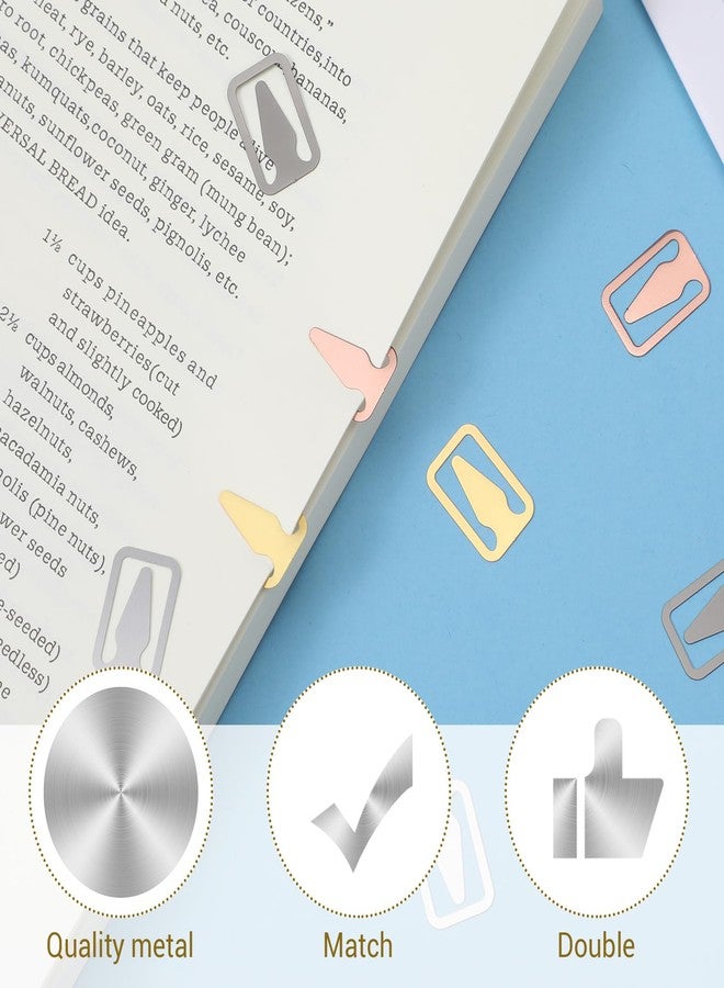 Bremorou 80Pcs Book Darts Bookmarks Page Markers Tin Mixed Metals Book Line Markers Tin Mixed Metals Bookmarkers Book Page Markers Bulk Mini Tin Brass Book Line Marker For Reading Teachers Students Book Lovers - Image 3