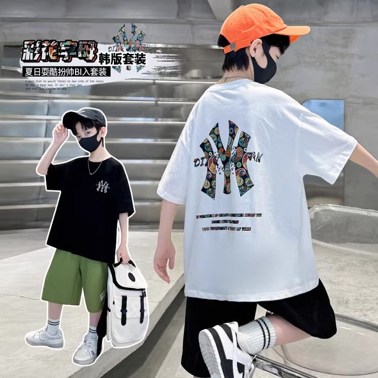 Boys' Short-Sleeved T-Shirt, Summer 2026 New Style, Korean Version, Trendy And Fashionable, Street-Style Boys' Summer Half-Sleeve Trendy T-Shirt - Image 2