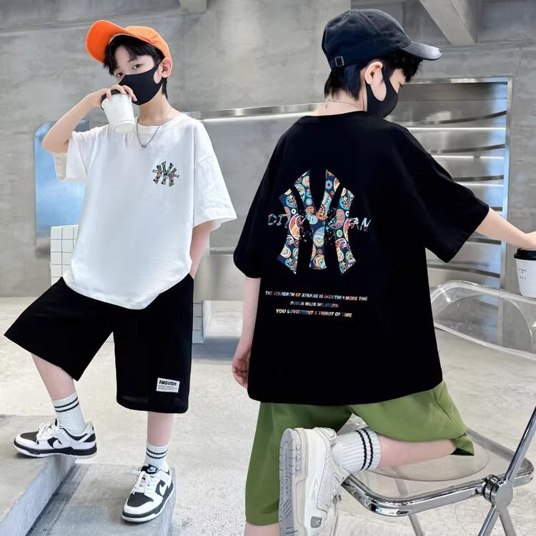 Boys' Short-Sleeved T-Shirt, Summer 2026 New Style, Korean Version, Trendy And Fashionable, Street-Style Boys' Summer Half-Sleeve Trendy T-Shirt - Image 3