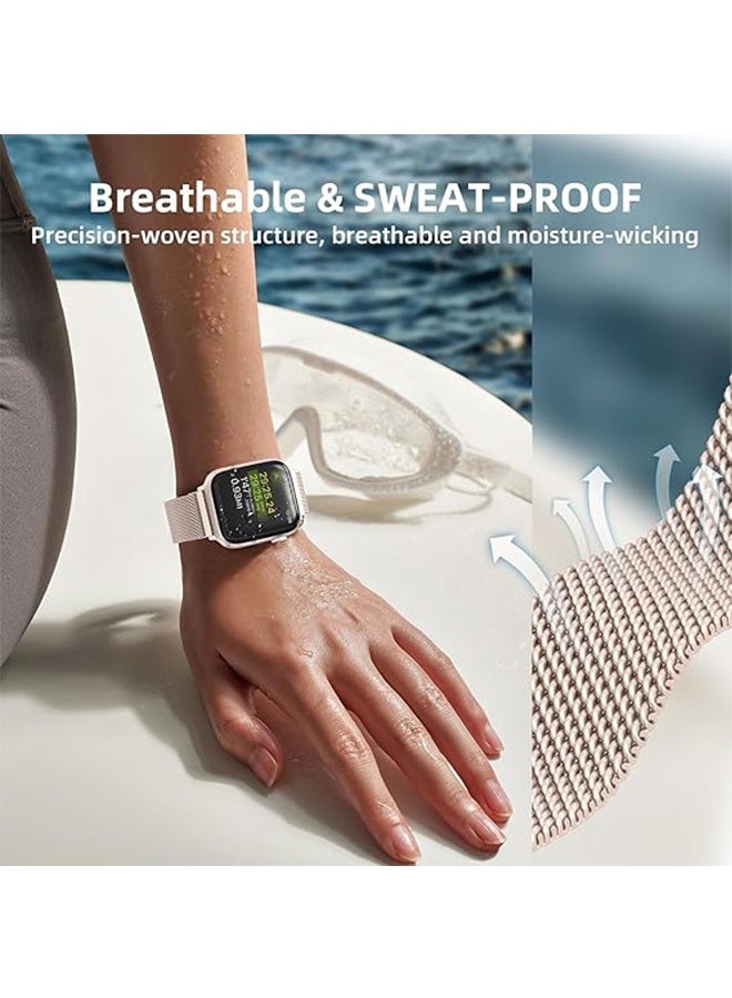 HAVEN Compatible with Apple Watch Band 38mm 40mm 42mm  Women and Men,Stainless Steel Mesh Loop Magnetic Clasp Replacement for iWatch Band Series SE 6 5 4 3 2 1 - Image 4