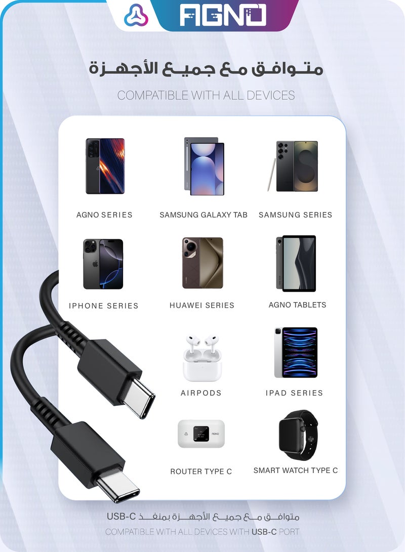 AGNO Official 25W Super Fast Charger with Type C Cable 1M - Image 2