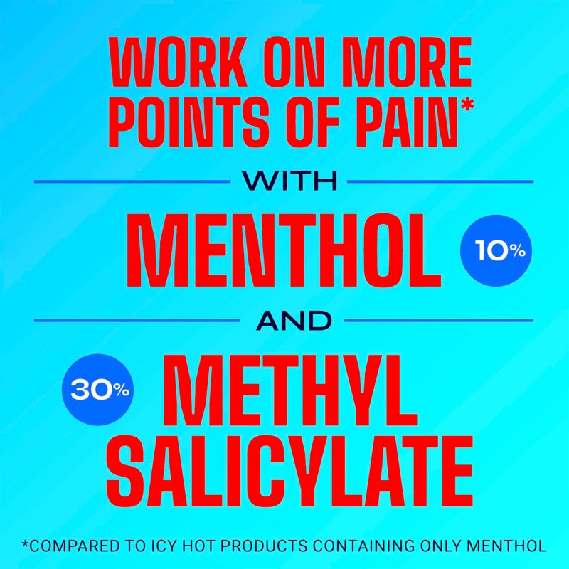 Icy Hot كريم تخفيف الألم الأصلي آيسي هوت، تخفيف سريع للألم مع المنثول 10% والميثيل ساليسيلات 30%، علاج بالتباين بين الثلج والحرارة لآلام الظهر، المفاصل، إجهاد العضلات والتهاب المفاصل، 1.25 أونصة - Image 5