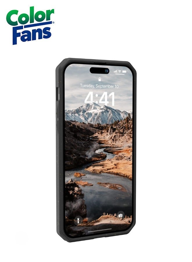 Color Fans Outback Biodegradable iPhone 14 Pro Case Eco-Friendly Rugged Ultra Slim Protective Cover Black - Image 2