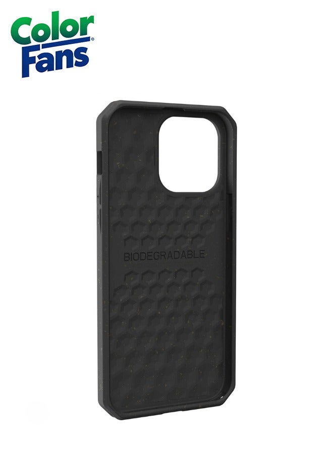 Color Fans Outback Biodegradable iPhone 14 Pro Case Eco-Friendly Rugged Ultra Slim Protective Cover Black - Image 4
