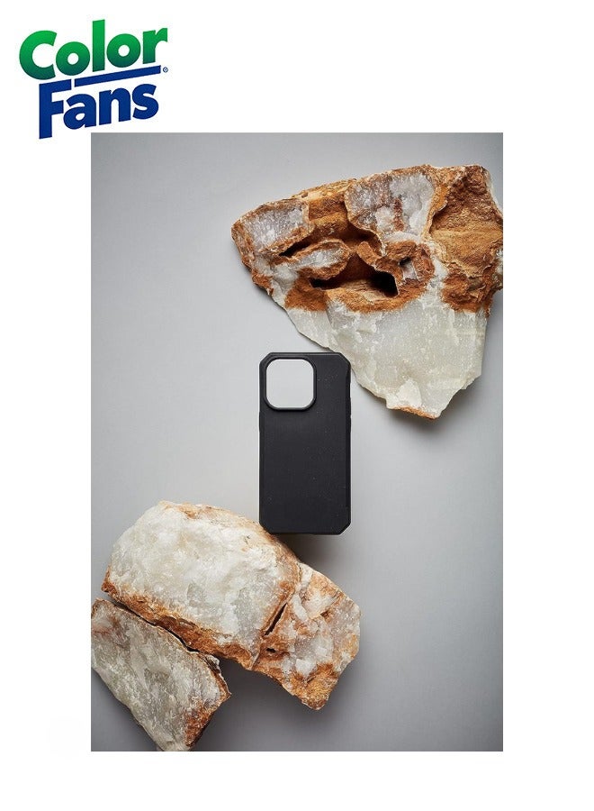 Color Fans Outback Biodegradable iPhone 14 Pro Case Eco-Friendly Rugged Ultra Slim Protective Cover Black - Image 5