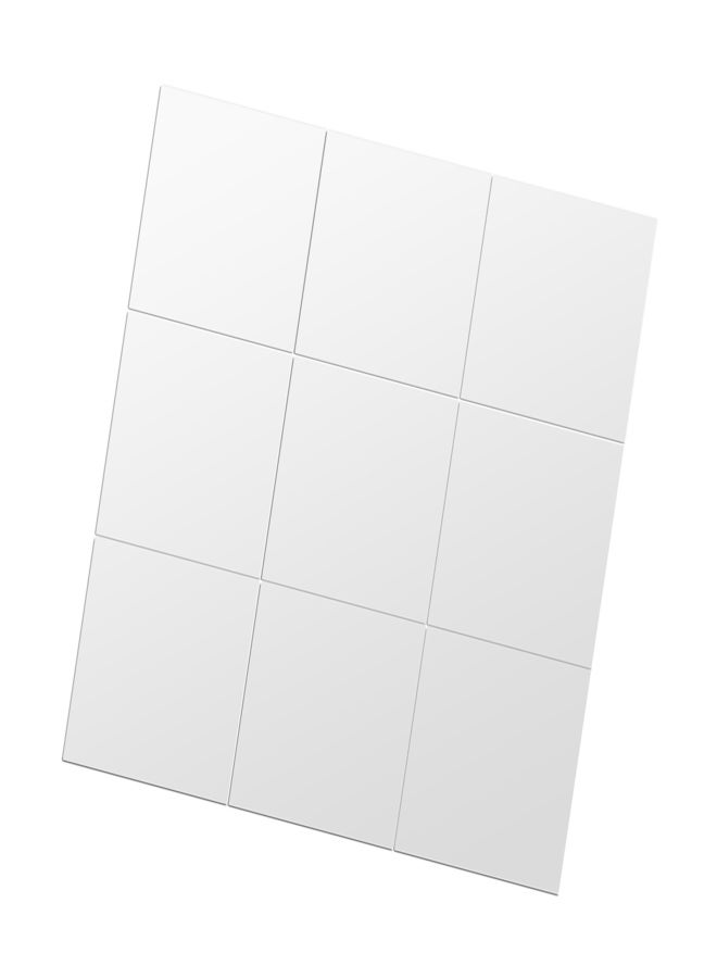 9 pcs DIY Squares Mirror Wall Stickers  15cm Selfadhesive Tiles 3 D Mirror Decor for DIY Acryli - Image 3