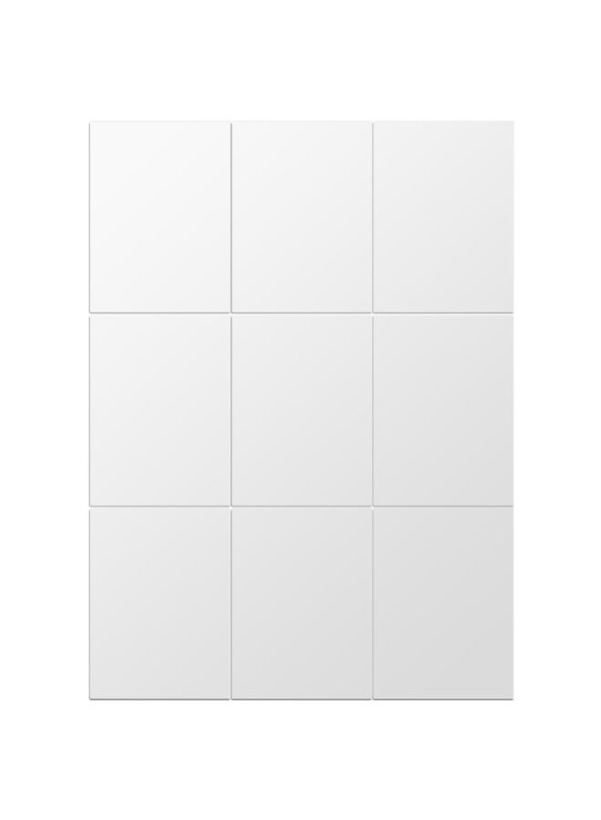 9 pcs DIY Squares Mirror Wall Stickers  15cm Selfadhesive Tiles 3 D Mirror Decor for DIY Acryli - Image 1