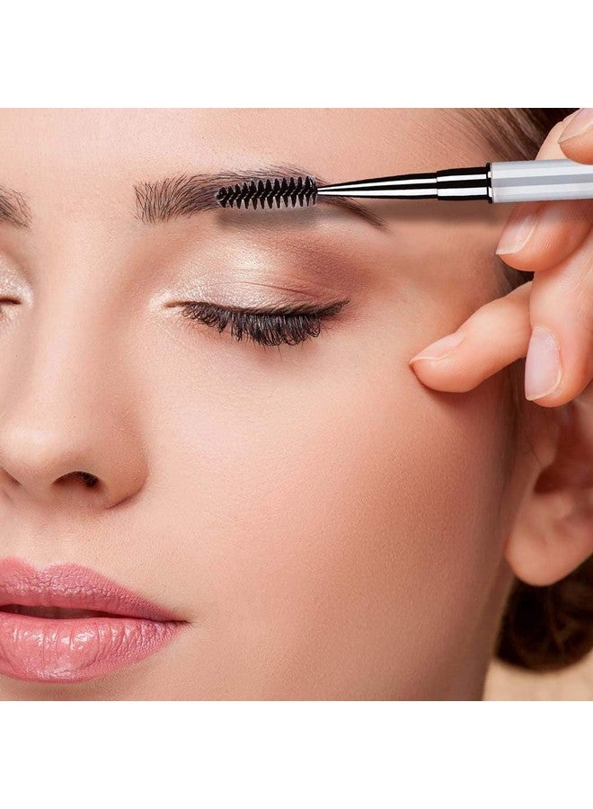 Tbestmax Eye Brush Mascara Wands Eyelash Spoolie Brushes Eye Brow Brush Applicator With Cap For Travel, Crystal White Black Gold 3 Pcs - Image 5