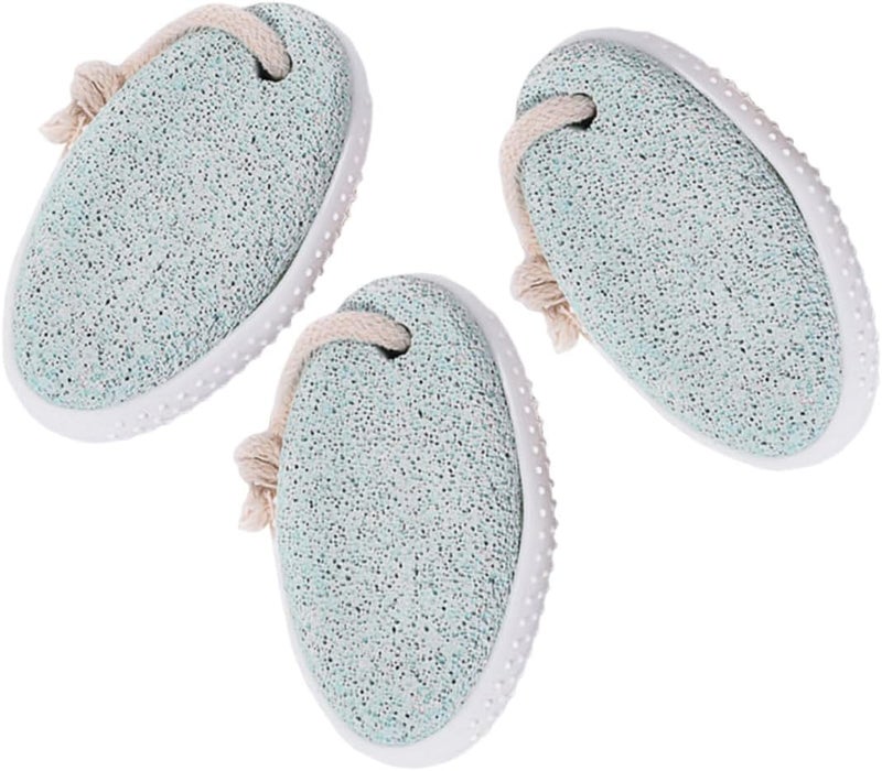 KICHOUSE 3pcs Volcanic Foot Scrub Stones Pumice Callous Remover Dead Skin Remover for Feet Heel Care Pedicure Tool for Soft Smooth Skin in Shower and Dry Use - Image 1