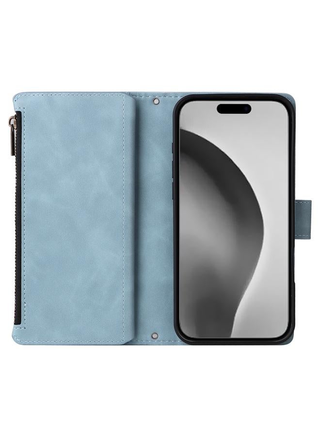 S-TOP Case For iPhone 16 Pro Max Crossbody Multi-card Slot Wallet Zipper Leather Phone Case - Image 4