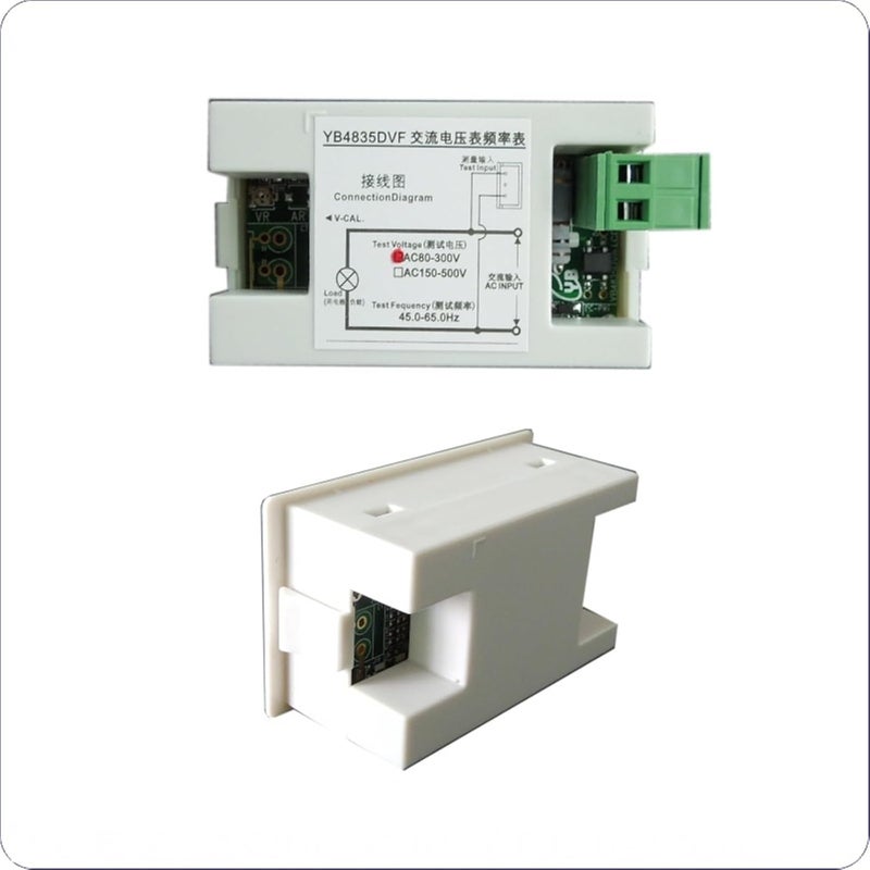 مقياس الجهد المتردد ذو الغطاء الأبيض والشاشة المزدوجة 150-500 فولت 45-65 هرتز مراقب رقمي بشاشة الكريستال السائل - Image 4