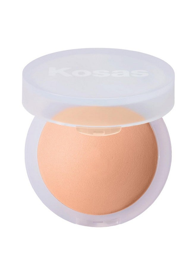Kosas Cloud Set Face Brightening Powder - Pressed Brightening Powder, Smooths Shine Control, Coverage for Dark Undereye & Uneven Skin - Lightweight Setting Powder - Peachy (Sheer Brightening Peach) - Image 1