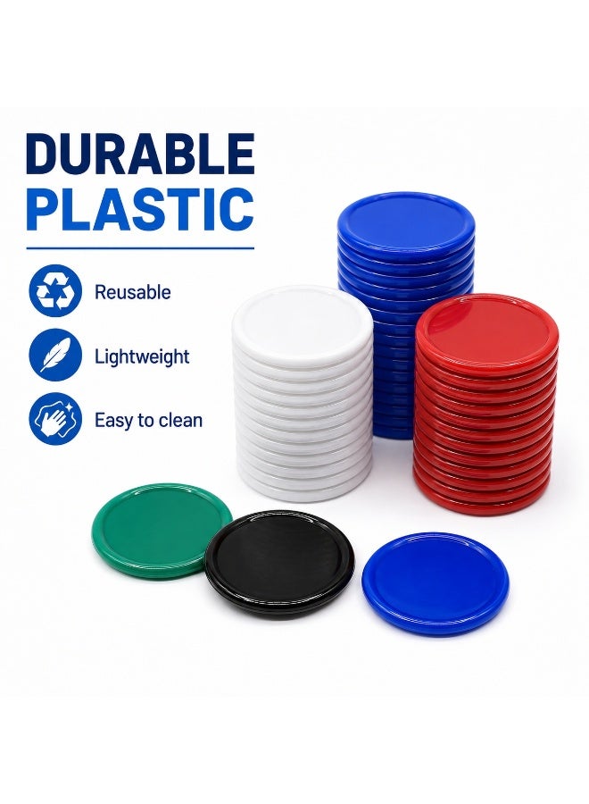 LYNLYN 250 PCS Round Plastic Counting Chips, Color Sorting Counters, Stackable Game Tokens for Math Learning, Classroom, Board Games - Image 2