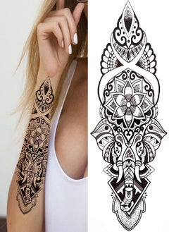 Diamond Tree Planet Temporary Tattoo For Women Black Buddha Forest Hourglass Tattoo Sticker Fake Demon Eye Triangle Tatoo Paste